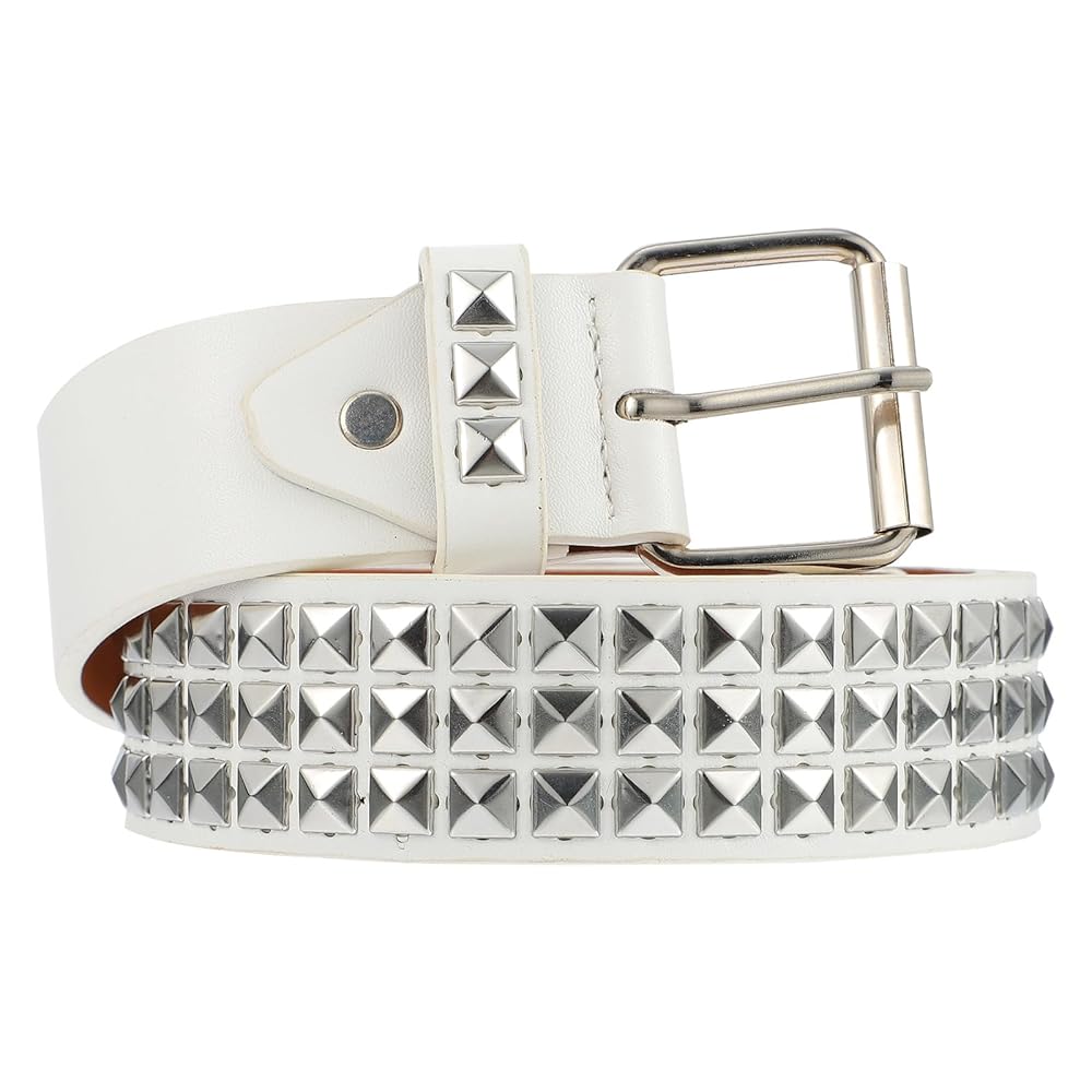 小物 Vintage White Hard Studded Design Belt 61zBJ6XSx7L._UY1000_.jpg
