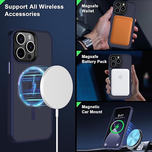 Vista 105 de MOCCA - Funda magnética resistente para iPhone 11 de 6.1 pulgadas, compatible con MagSafe, protector de pantalla de vidrio + protector de lente