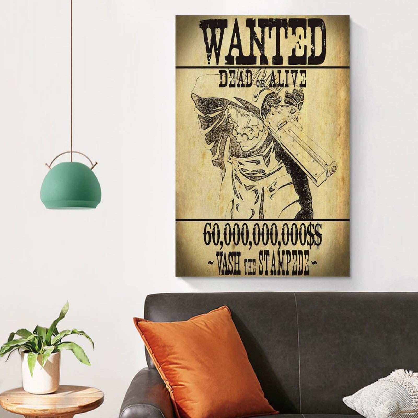 Amazon.com: SRAML Vash The Stampede Wanted Poster Trigun Art