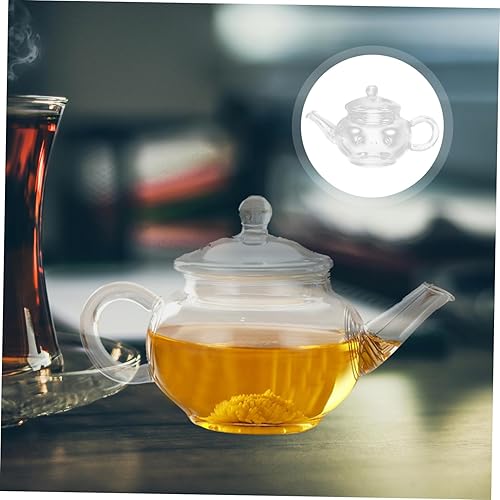 Miniatura 2 de Tetera transparente Tearoom Supply Handle Tetera Hotel Tetera Hervidor de té de mano Tetera de vidrio Tetera para el hogar Hervir artículos de té de