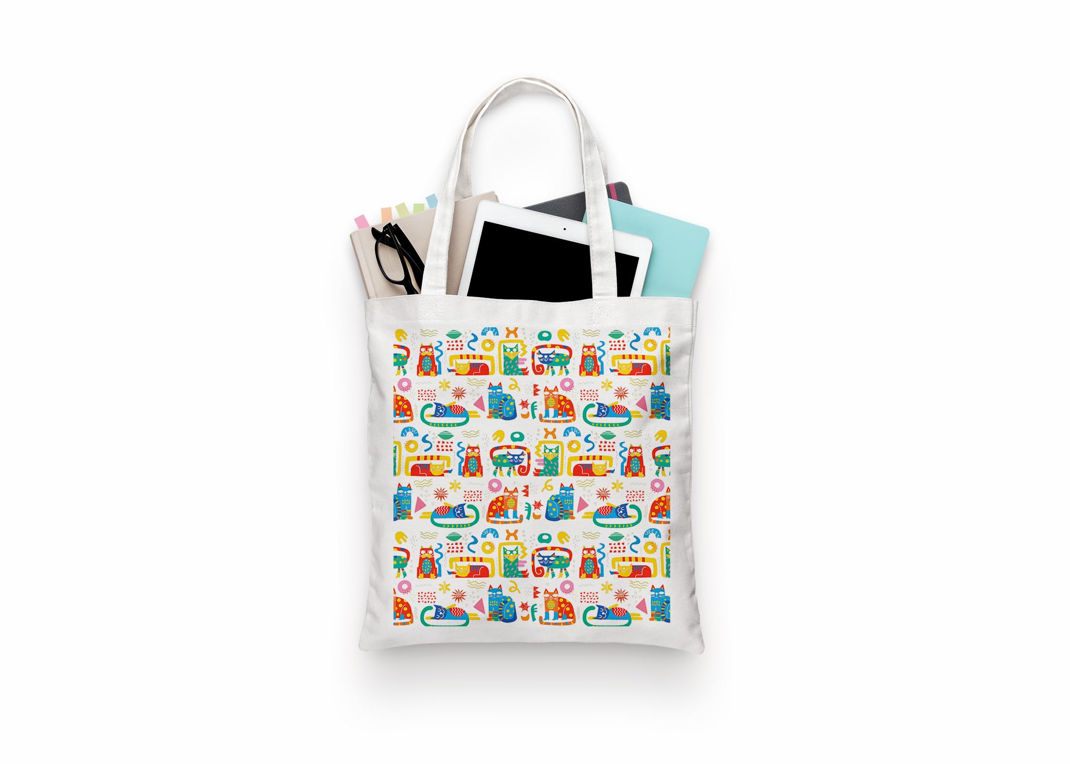 ZORI Cat Pattern Designed Canvas Tote Bags For Women large capacity,Tote bag For Shopping, College, Travel, More Canvas Handbag For Unisex Bag (B0D76FYZ8N) Amazon Price History, Amazon Price Tracker