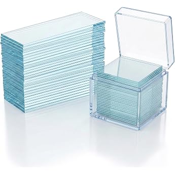 Pack of 50 Slides 76.2 x 25.4 mm and 100 Cover Glasses 18 x 18 mm Microscope Accessories Microscope Slides for Laboratory Biology Science Studies