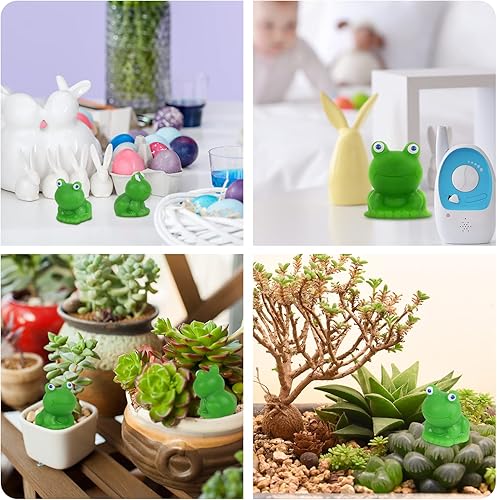 Miniatura 6 de BENBO Mini rana de resina, 40 figuras en miniatura de ranas verdes, ranas verdes, decoración de animales, modelo de hadas, jardín, musgo, paisaje,