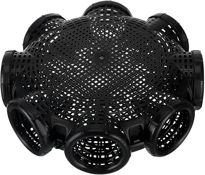 INOOMP EEL Catching Cage Portable Fishing Trap for Shrimp Crab Lobster Bait Durable Mesh Net 14.05X14.05X4.33In Lightweight Handy Fish Basket