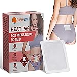 SunnyBay Heat Patches for Menstrual Cramp, Air-Activated Adhesive Heat Pads for Period, 130 F Warmth up to 8 Hours, Stick to Clothing Not Skin, 2.75 x3.5 inches, 10-Count