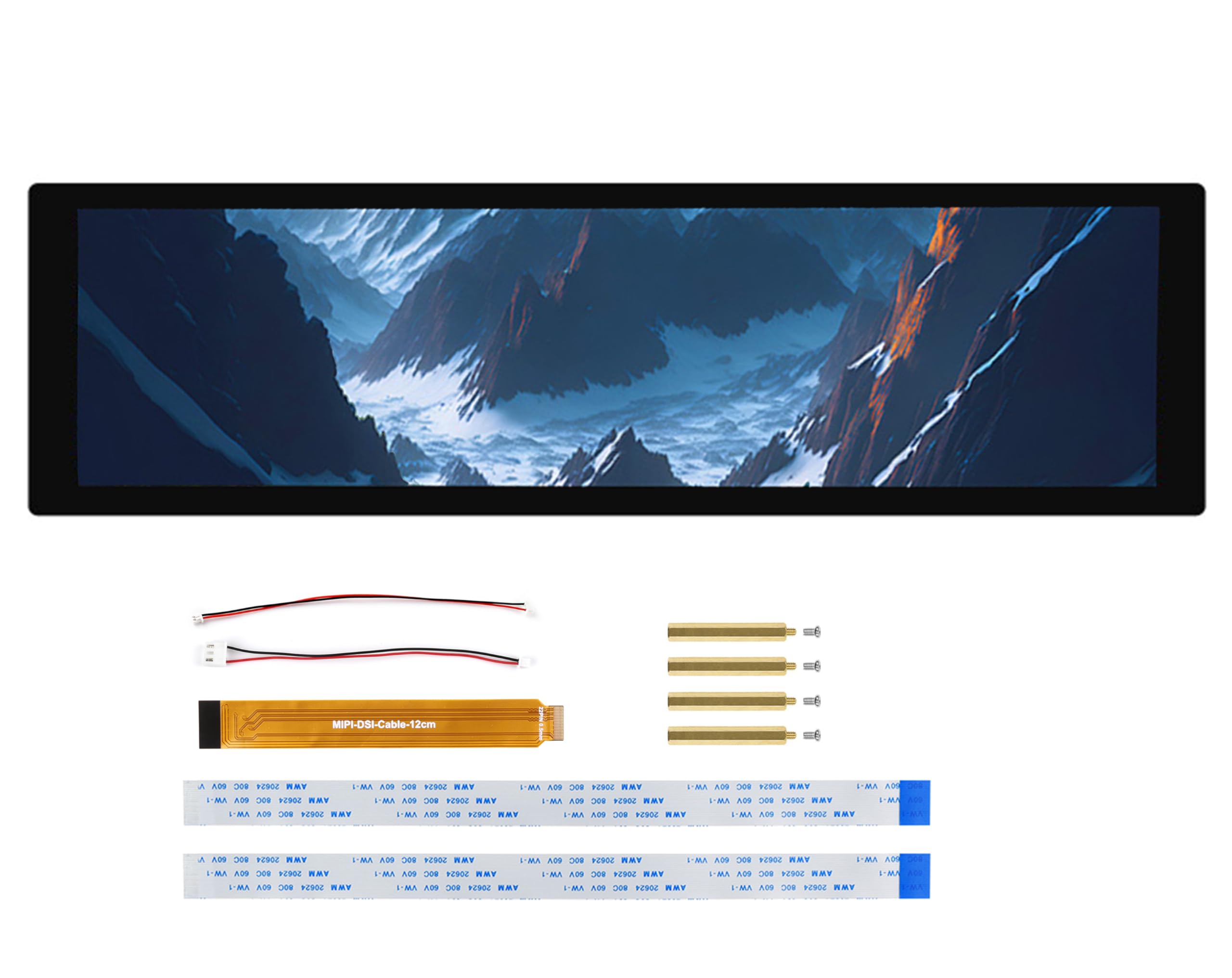 8.8inch DSI Capacitive Touch Display, IPS, 480×1920 Resolution, 10-Point Touch, Supports Backlight Adjustment Via Software, Compatible with Raspberry Pi, ESP32-P4, RK3576/3506 and CM3/3+/4/5 Boards