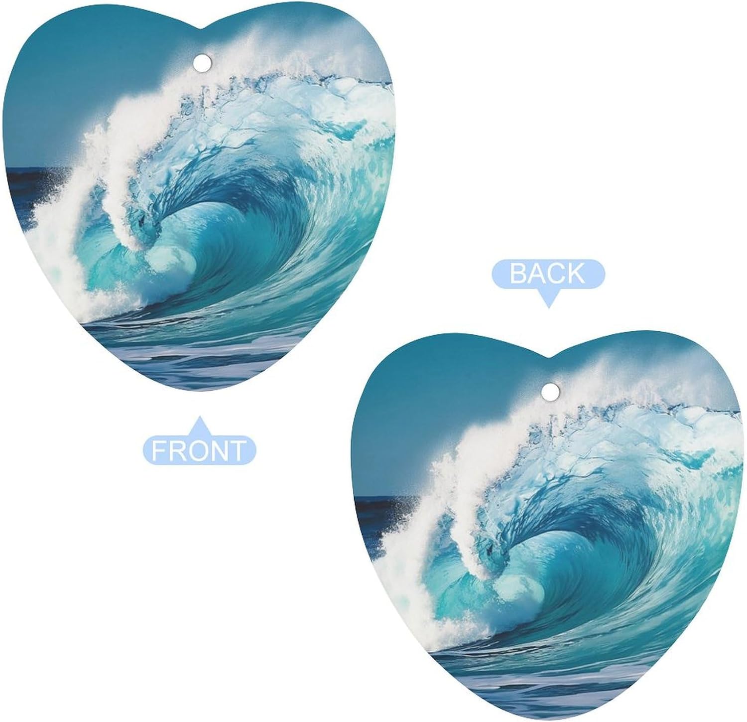 Car Air Fresheners Hanging Long Lasting Car Freshie With Ocean Wave Printed Picture
