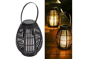 Garden Lantern for Outdoors Ltteny- Illuminate Your Outdoor Oasis with Rattan Serenity