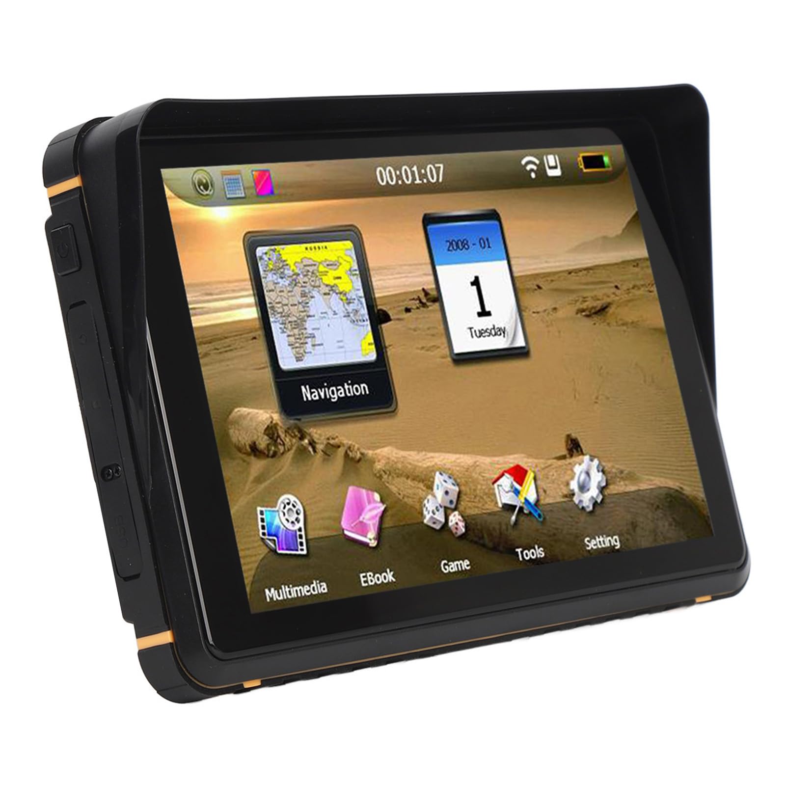 Motorcycle GPS GPS 7 Pollici Touchscreen Route Pianificazione del Dispositivo di Navigazione per Auto con Navigazione Vocale, Direzioni in Tempo Reale, Annunci per il Nome