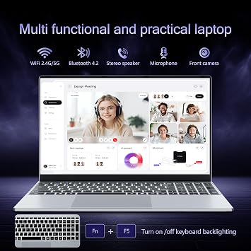 Laptop Computer 2026,15.6 inch Laptop Core i5-7Y54 Processor, Win 11 Pro Laptop 16GB RAM 1TB SSD, 1920 x 1080 FHD 16:9 Display, Office Suite Notebook with Backlit Keyboard, Student Business Laptops
