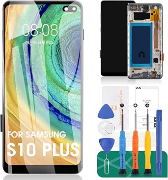 TFT for Samsung S10 Plus LCD for Samsung Galaxy S10 Plus Screen Replacement for Samsung S10 Plus LCD Digitizer Touch Screen Replacement with Frame SM-G975U Not Fingerprint Function