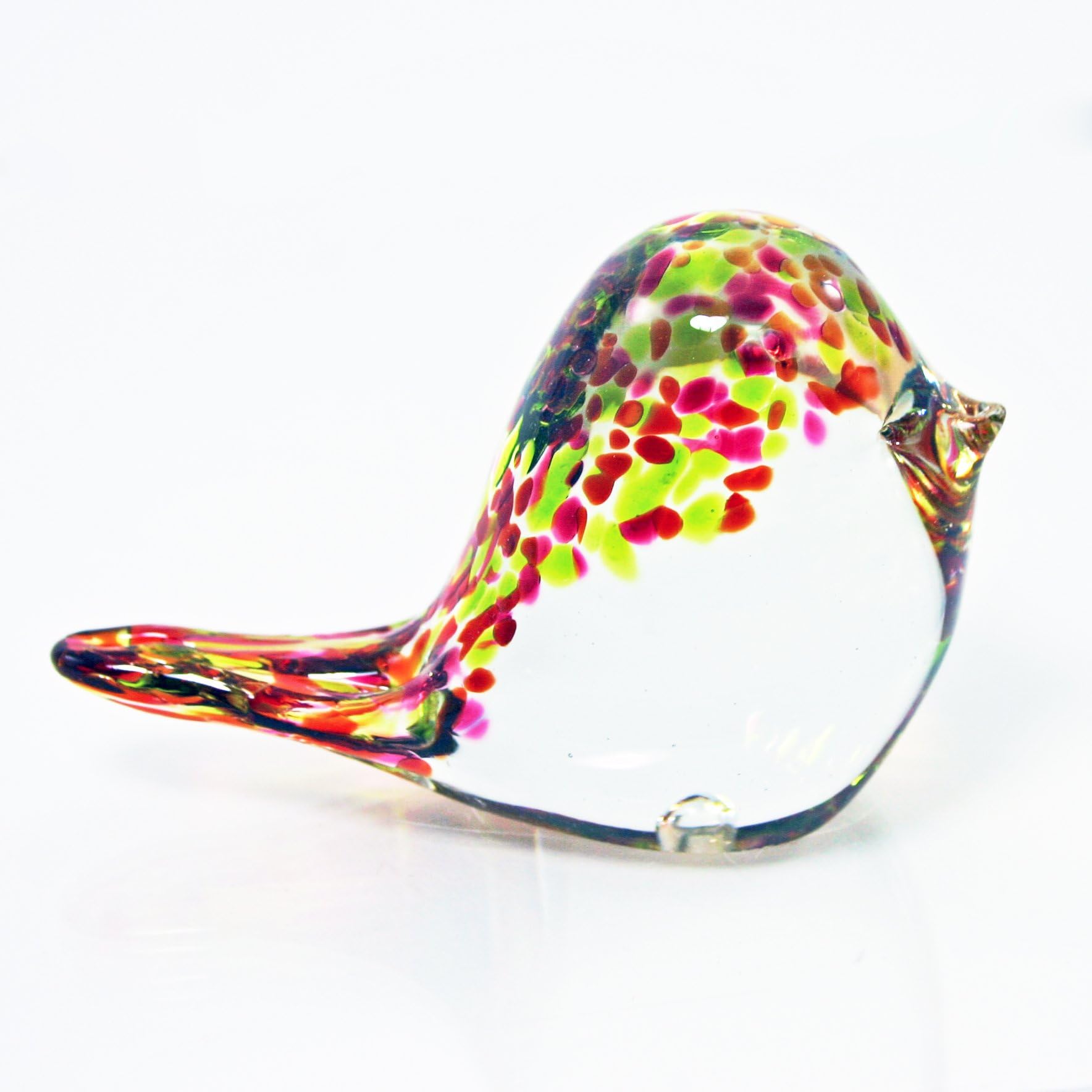Chickadee 'Little Birds' Hand Sculpted Glass Figurine (Sweet Tart)