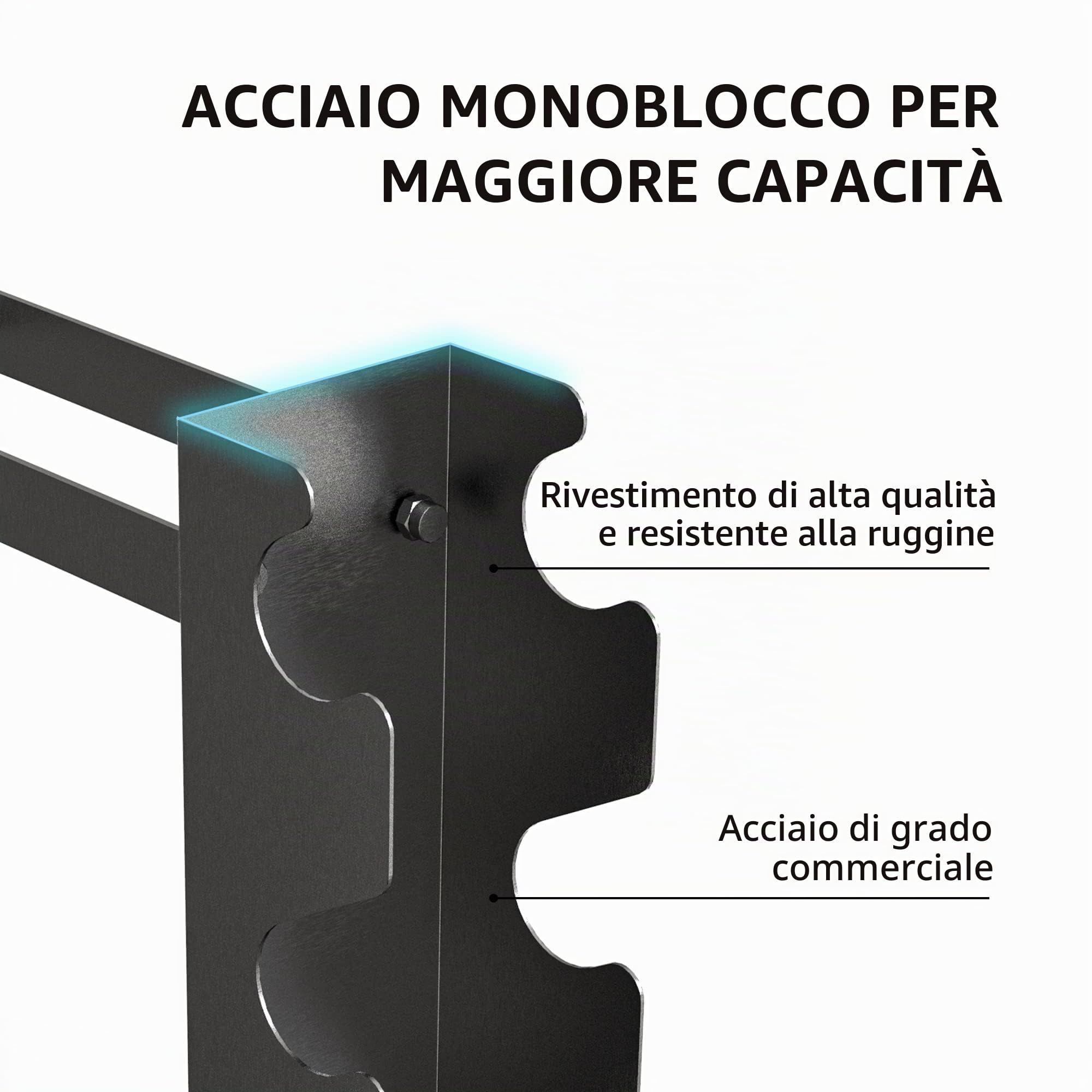 PROIRON Rastrelliera Pesi Kettlebells Multifunzionale Conservazione grande capacità di archiviazione per dischi di peso