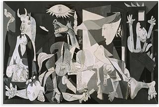 DUYIGCR 50 Most Famous Paintings - Guernica by Pablo Picasso Poster for Room Aesthetics Canvas Wall Art Poster And Print Unframe-style 24x36inch(60x90cm)