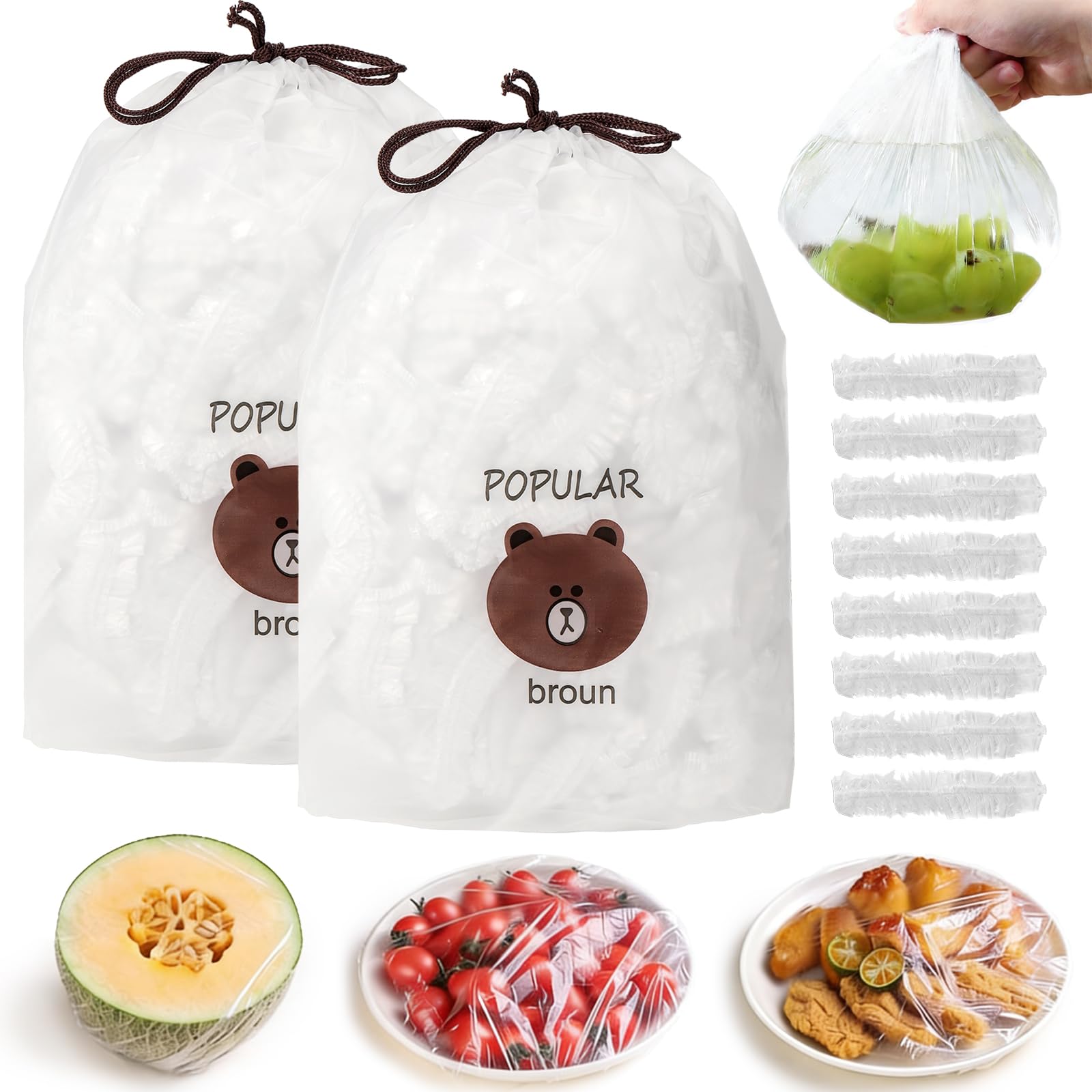 Couvercle élastique plastique conservation nourriture extensible pour bol x600