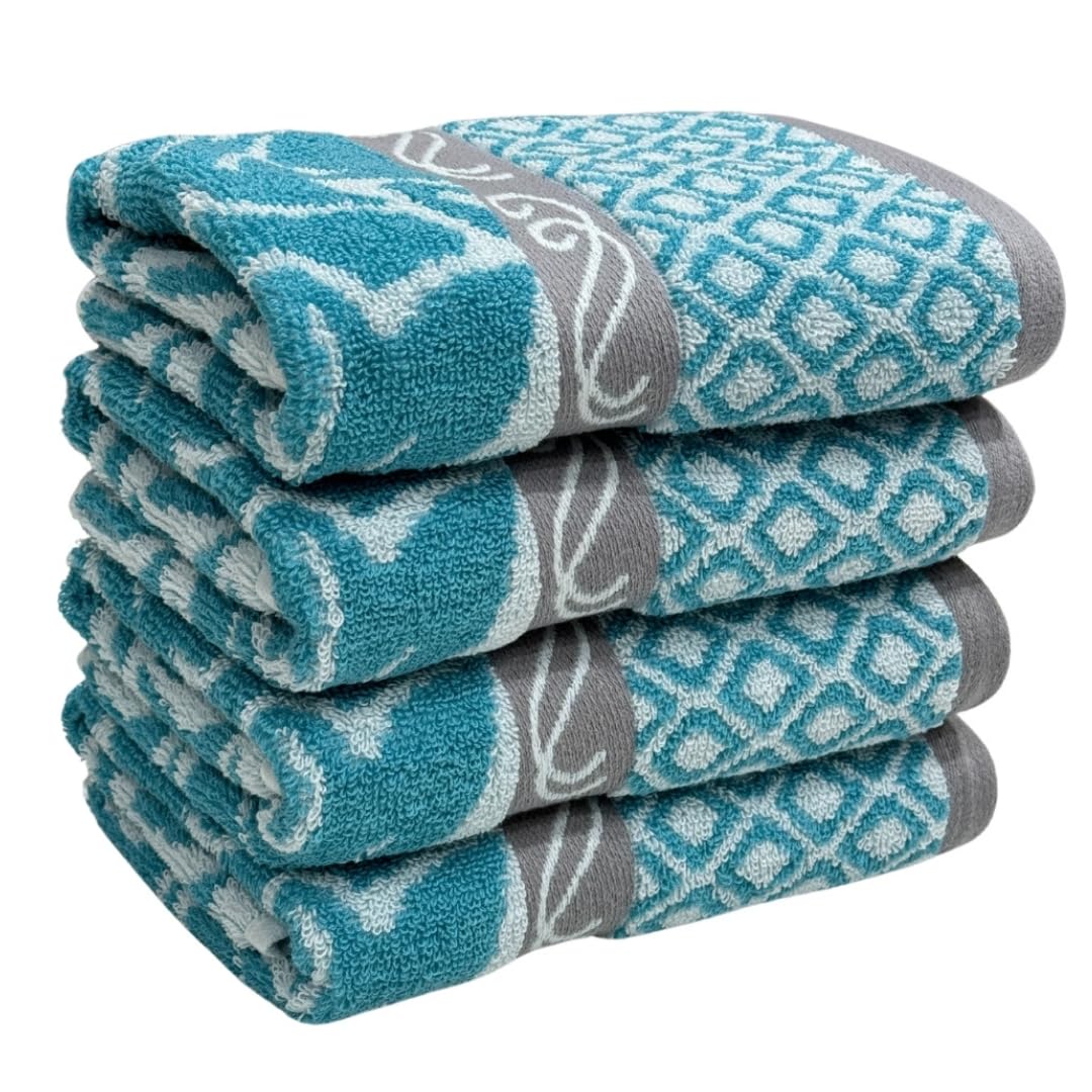 STAMIO Cotton 490 GSM Hand Towel Set of 4, 40 X 60 cm for Men, Women, Home Use, Gym, Wash Basin. Sports, Workout | Soft, Absorbent, Quick Dry, Full Size Large | Light Green (B0D5WW8GB3) Amazon Price History, Amazon Price Tracker