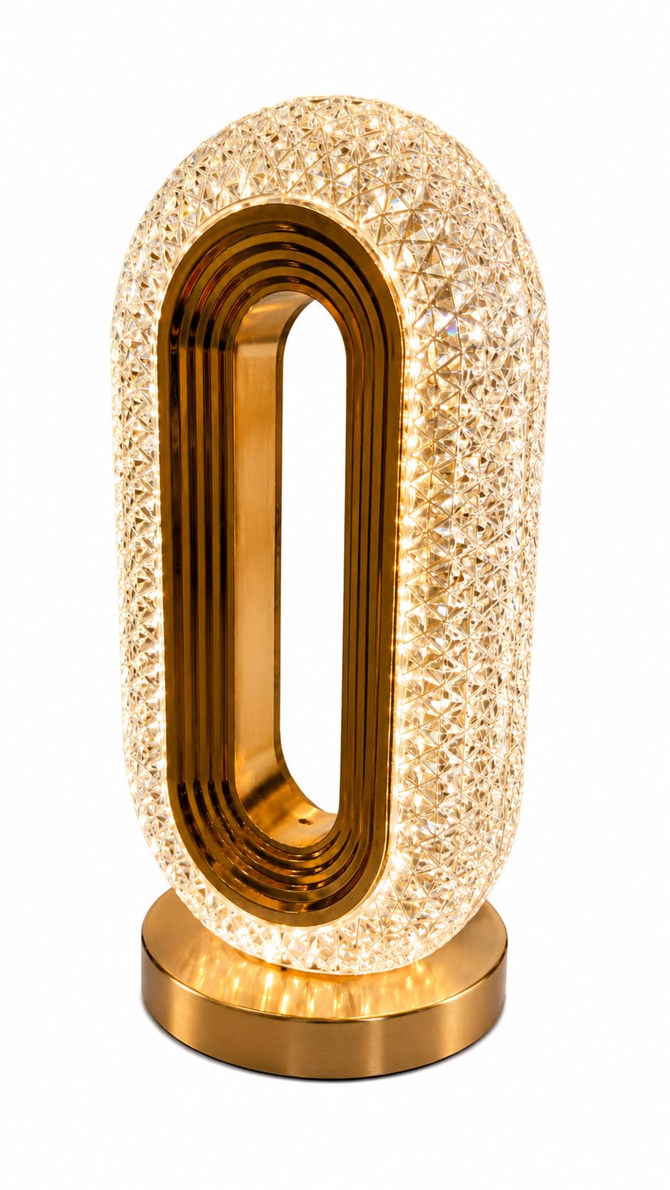 Luxury Crystal LED Table Lamp | Modern Gold Ring Design | Decorative Night Lamp for Living Room, Bedroom & Office-image-38