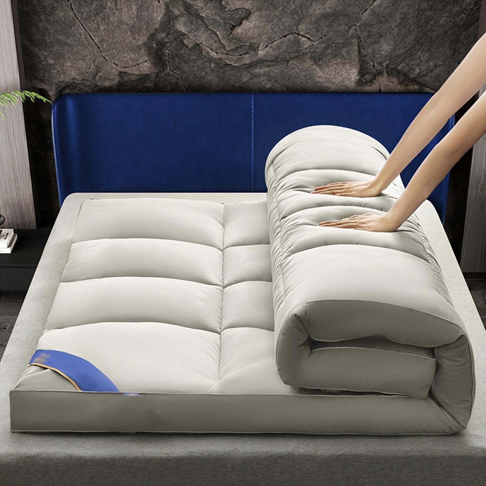 Materasso Futon da Terra Materasso Futon Giapponese Tatami Tessuto Delicato Sulla Pelle, Pieghevole Morbido Anti-pressione Traspirante Materasso Futon Matrimoniale For Casa Dormitorio Studenti(002,180