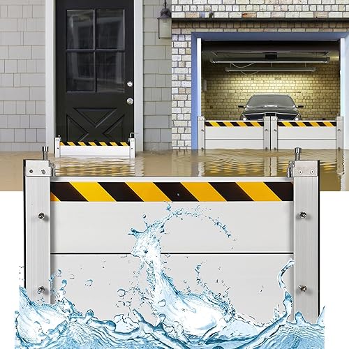Miniatura 9 de Bafle de protección contra inundaciones, protector de barrera contra inundaciones reutilizable, aluminio, diseño de módulo de unidad resistente,