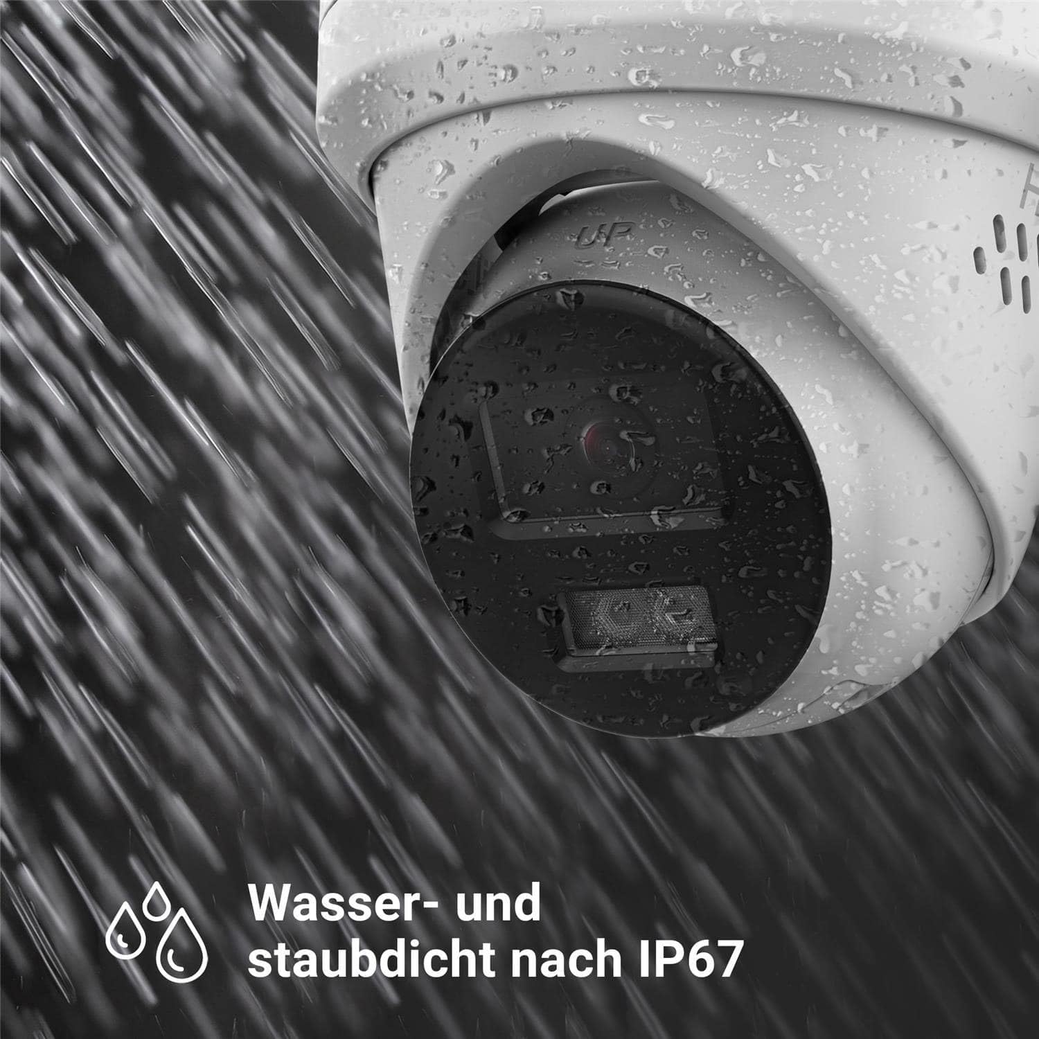 HiLook® by HIKVISION Überwachungskamera Set 8X 8MP 4K Turret PoE mit KI Personen und Fahrzeugerkennung und Hybrid Light Nachtsicht wetterfest IP67 NVR 8CH 2TB HDD App Steuerung Plug and Play