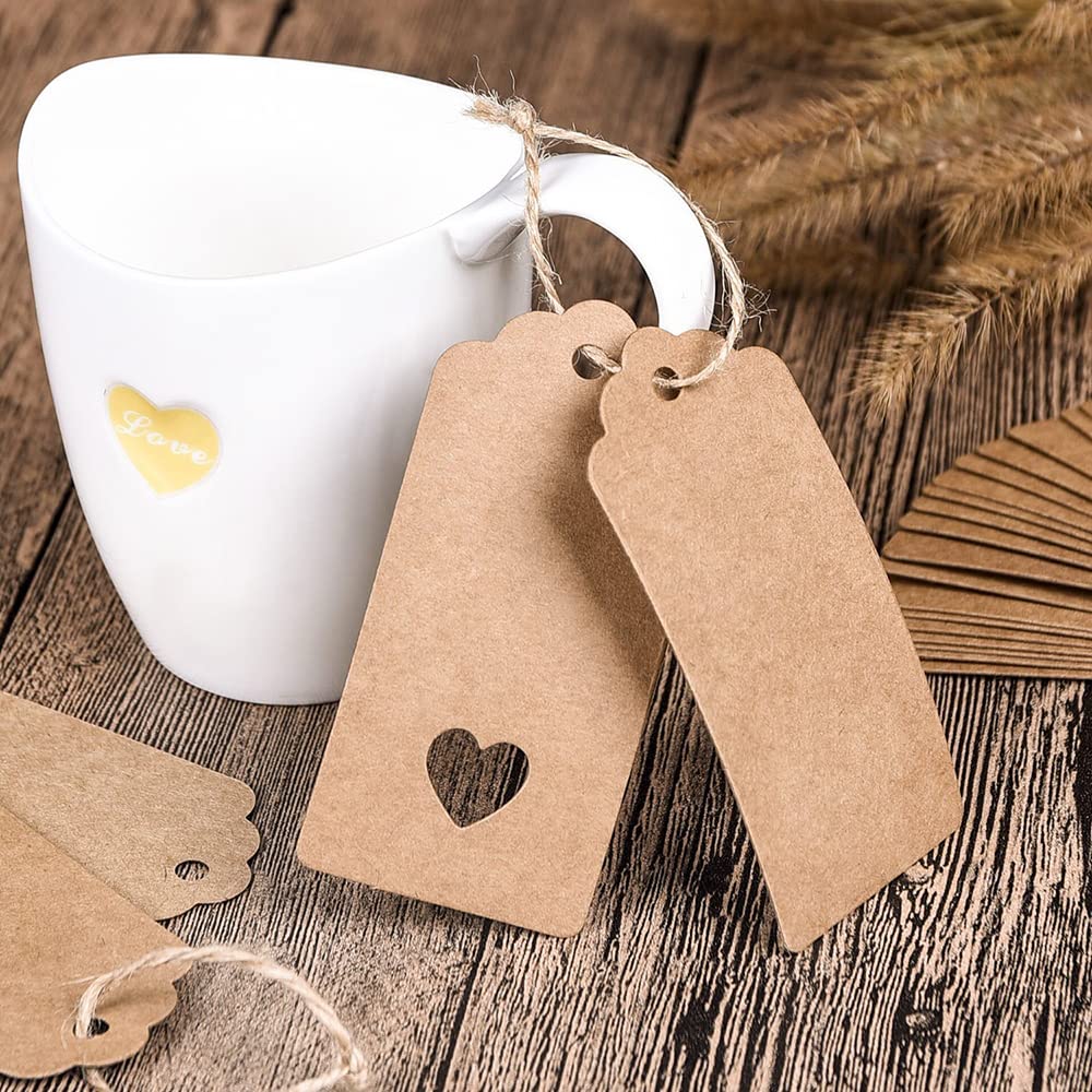 G2PLUS 200 stuks kraftetiketten, cadeauetiketten, 7 x 2 cm, kraftpapier G2PLUS 200 stuks kraftetiketten, cadeauetiketten, 7 x 2 cm, kraftpapier