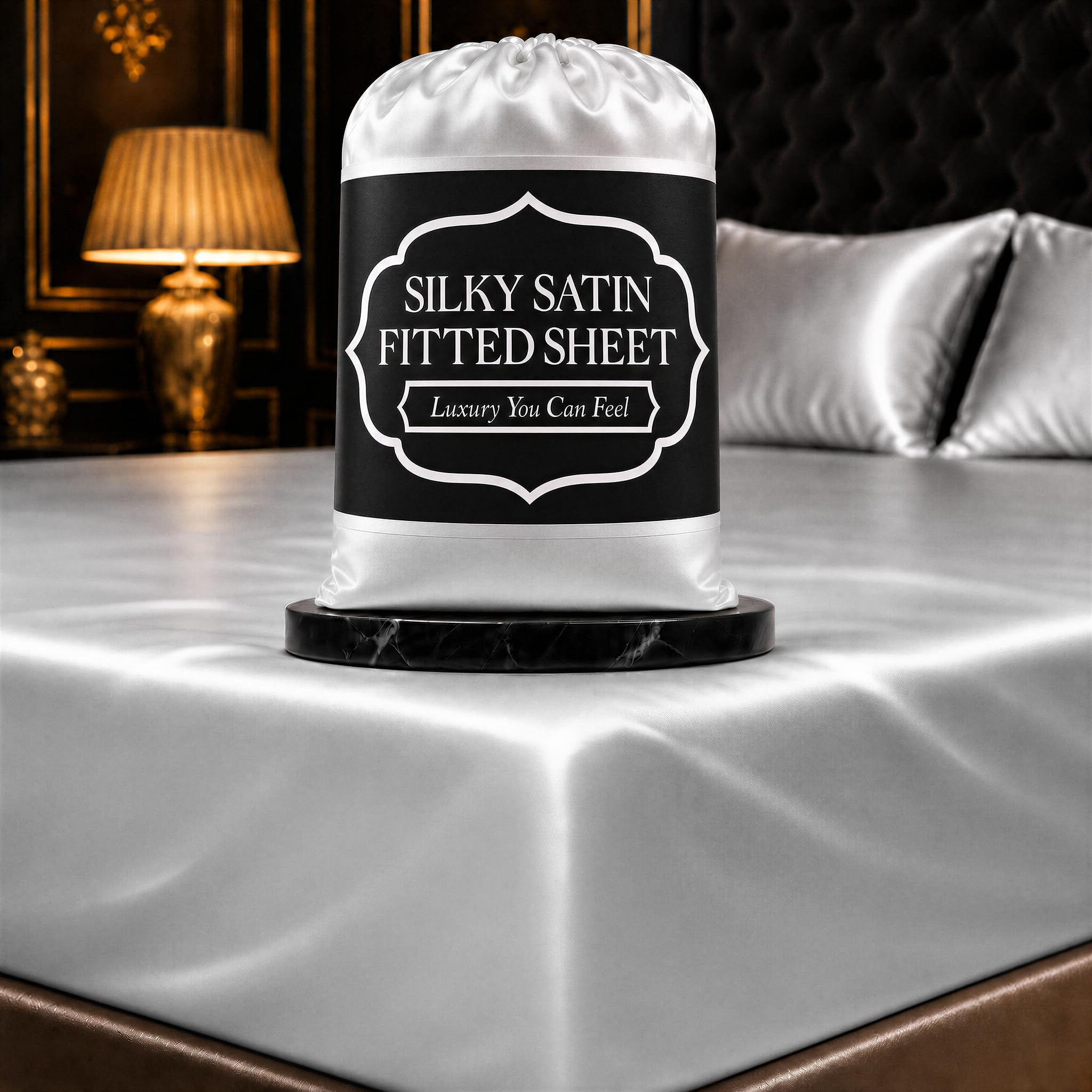 DECOLURE Satin Fitted Sheet Twin Size (1 PC) – Luxuriously Smooth & Softer Than Silk Bed Sheets w/ 15 Inch Deep Pocket Hypoallergenic Wrinkle Free, Secure Snug Fit, Elastic Corner Straps (Grey)
