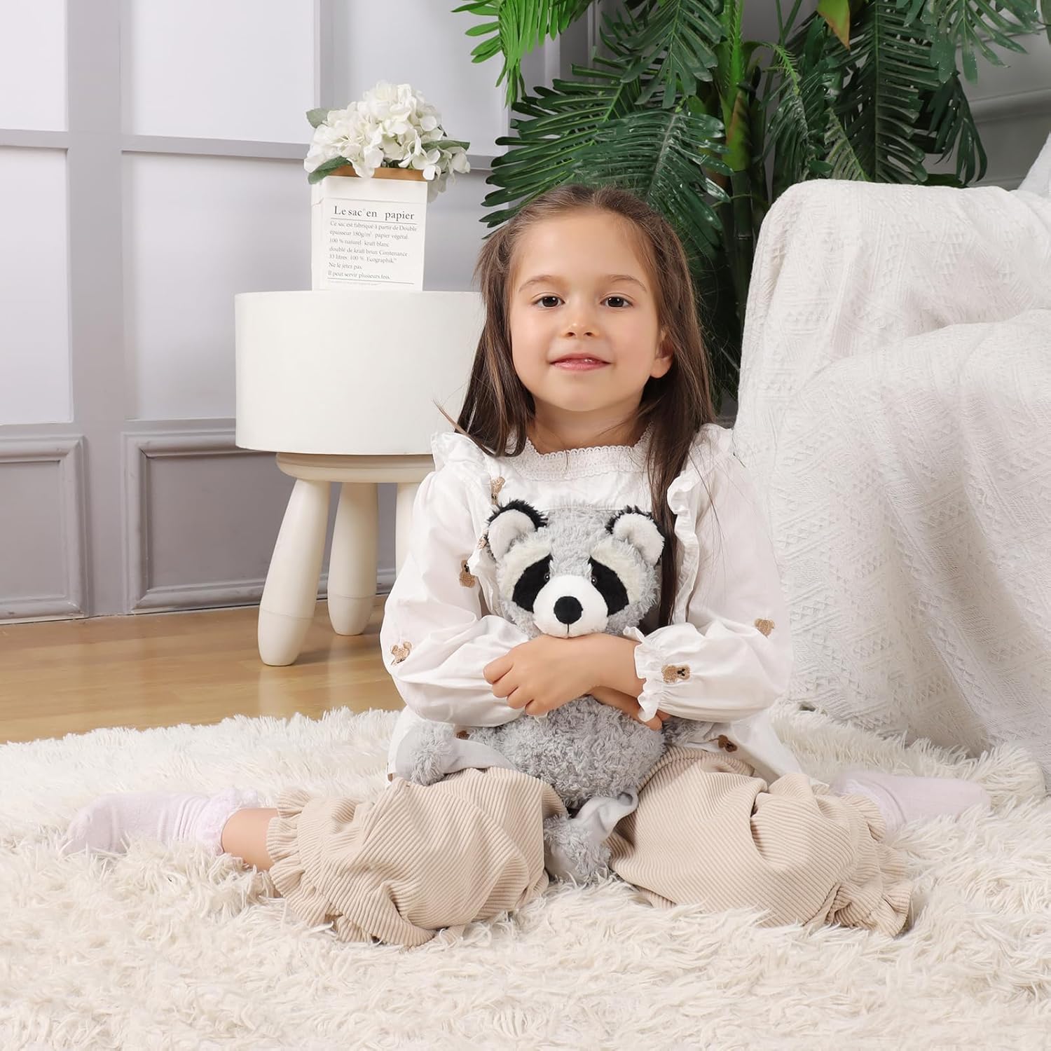 Apricot Lamb Toys Plush Gray Raccoon Stuffed Animal Soft Cuddly Perfect for Child （Gray Raccoon, 9 Inches