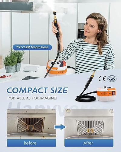 Miniatura 10 de Limpiador de vapor de mano de alta presión para limpieza de lechada de azulejos de mano portátil limpiador de vapor para auto pequeño mini vapor de