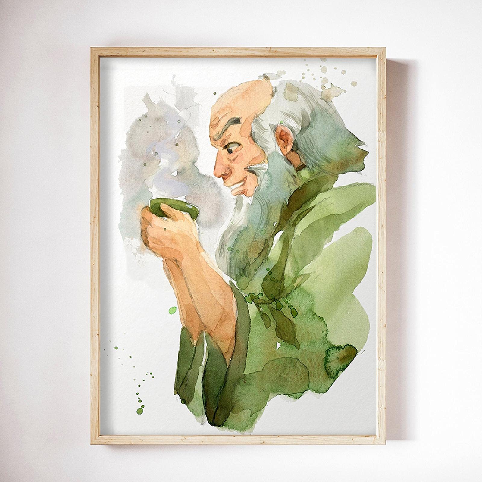 Hanpmy Pittura ad acquerello Stampa artistica Poster e stampa Avatar The Last Airbender Wall Art Painting Wall Picture Living Room Decor-(50X70cm) X2 Frameless