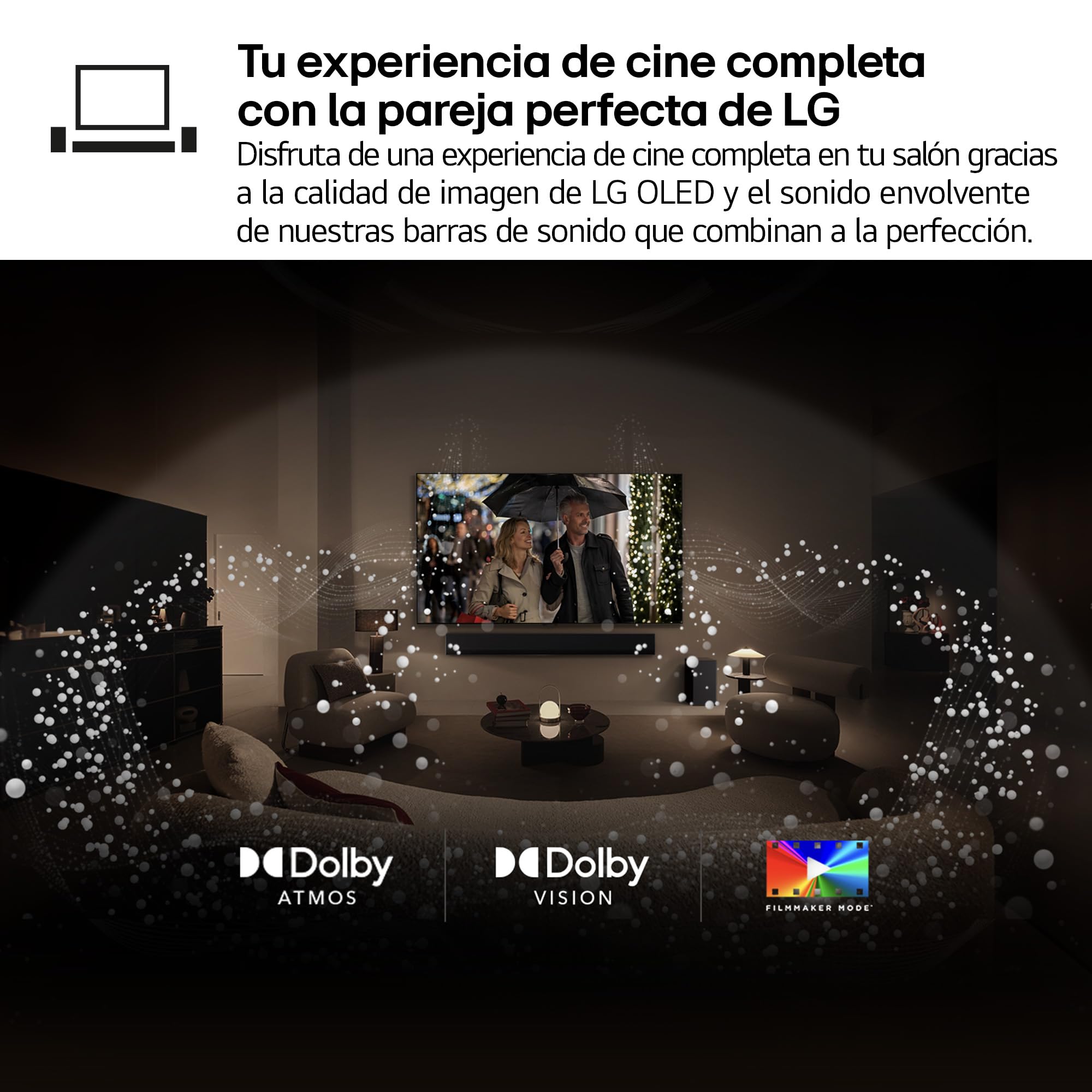 LG OLED65G54LW - TV 65", OLED EVO 4K, Smart TV AI G5, WebOS 25, Super Upscaling, Dolby Vision y Dolby Atmos, AMD FreeSync, Alexa/Google Assistant, Negro