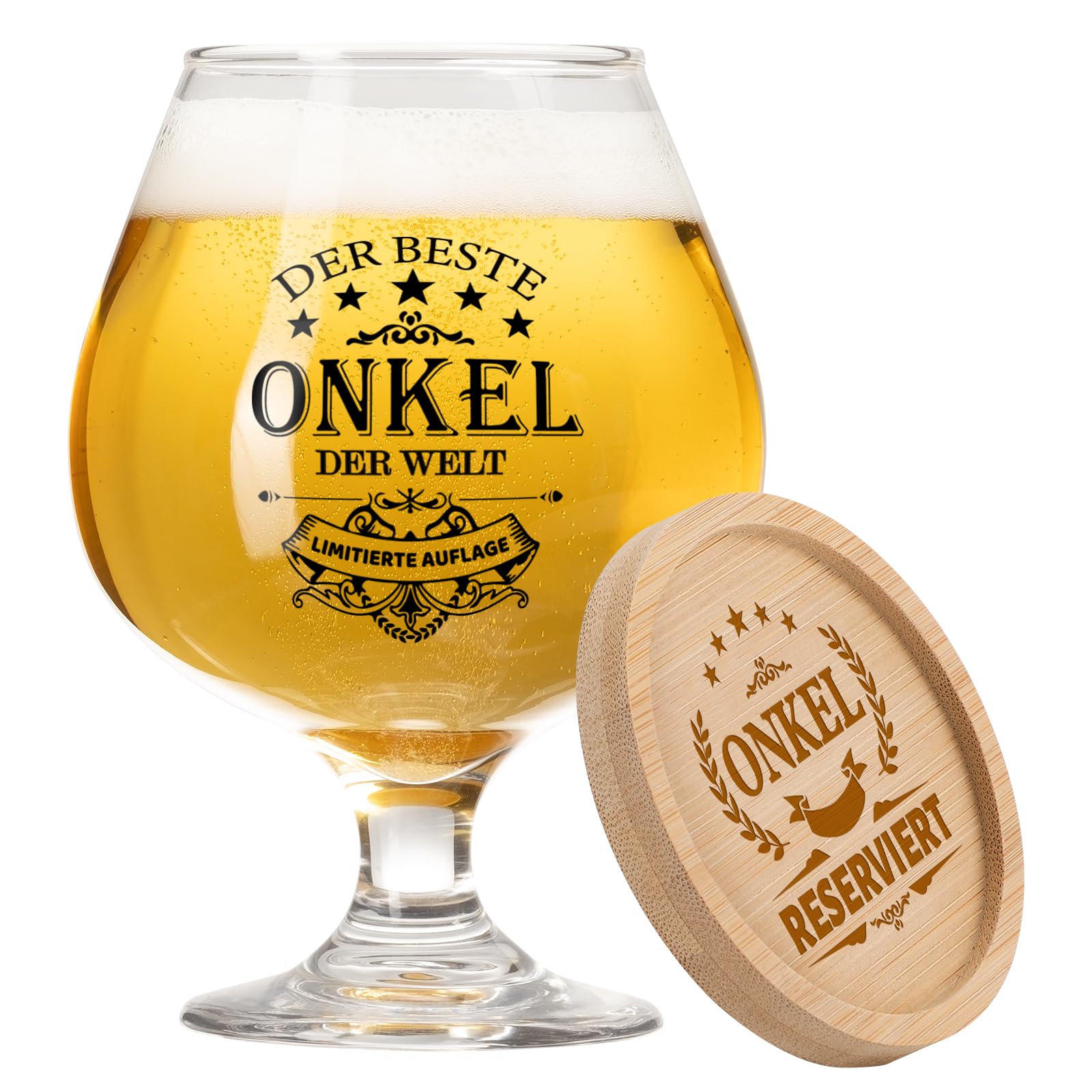 Bierglas-Geschenk Für Patenonkel – Mit Spruch „I Have Two Titles Pate & Onkel“, Inkl. Box & Karte