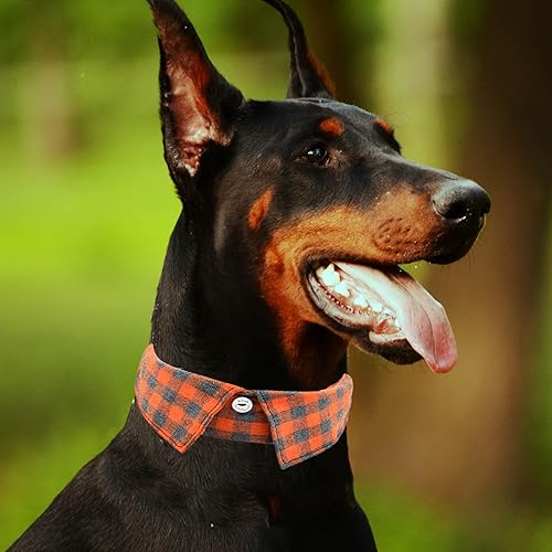 Miniatura 5 de Collar de algodón para perro con corbatín, cómodo y ajustable con bonito diseño de solapa, para mascotas pequeñas, medianas y grandes