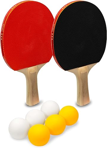 Miniatura 5 de HAKOL Juego de ping pong con 4 paletas y red para cualquier mesa, red retráctil, 2 paletas, 6 bolas, bolsa de transporte, diversión portátil en