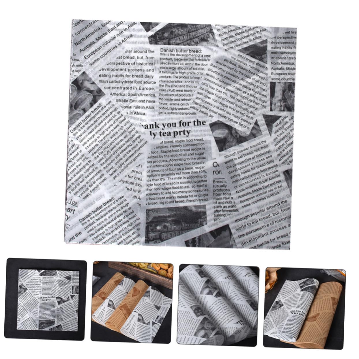 Papier Cuisson Anti-graisse 500 Pièces en Pâte de Bois pour Snacks Frits