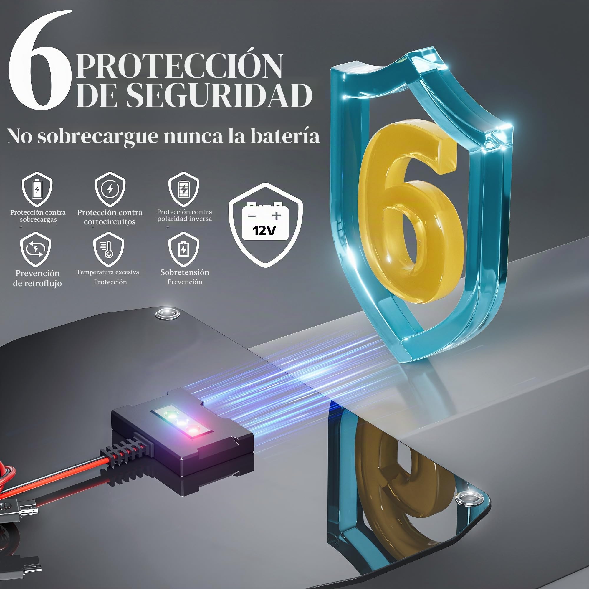 Voltset Cargador de batería portátil de 30 W con panel solar de 12 V para coche, barco, autocaravana y motocicleta