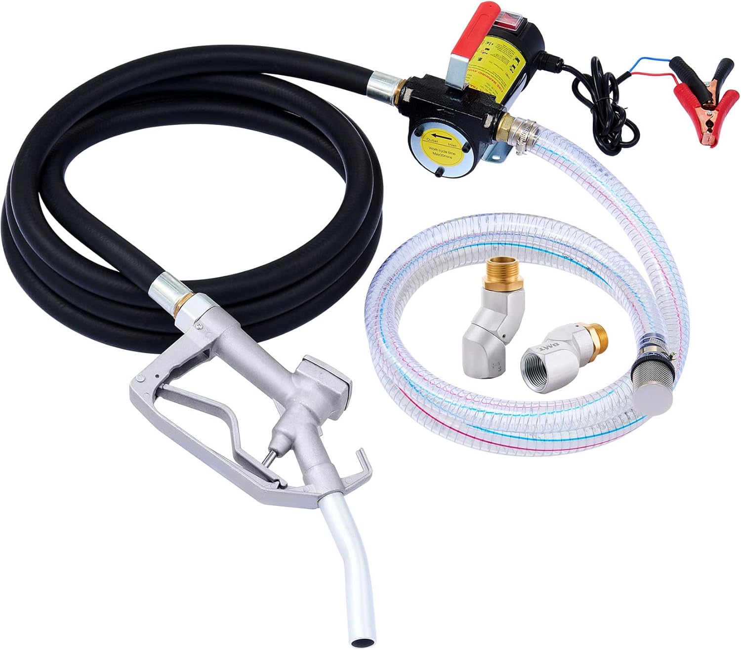 Orion Motor Tech Diesel Transfer Pump with 2pcs 1" NPT Fuel Transfer Swivels