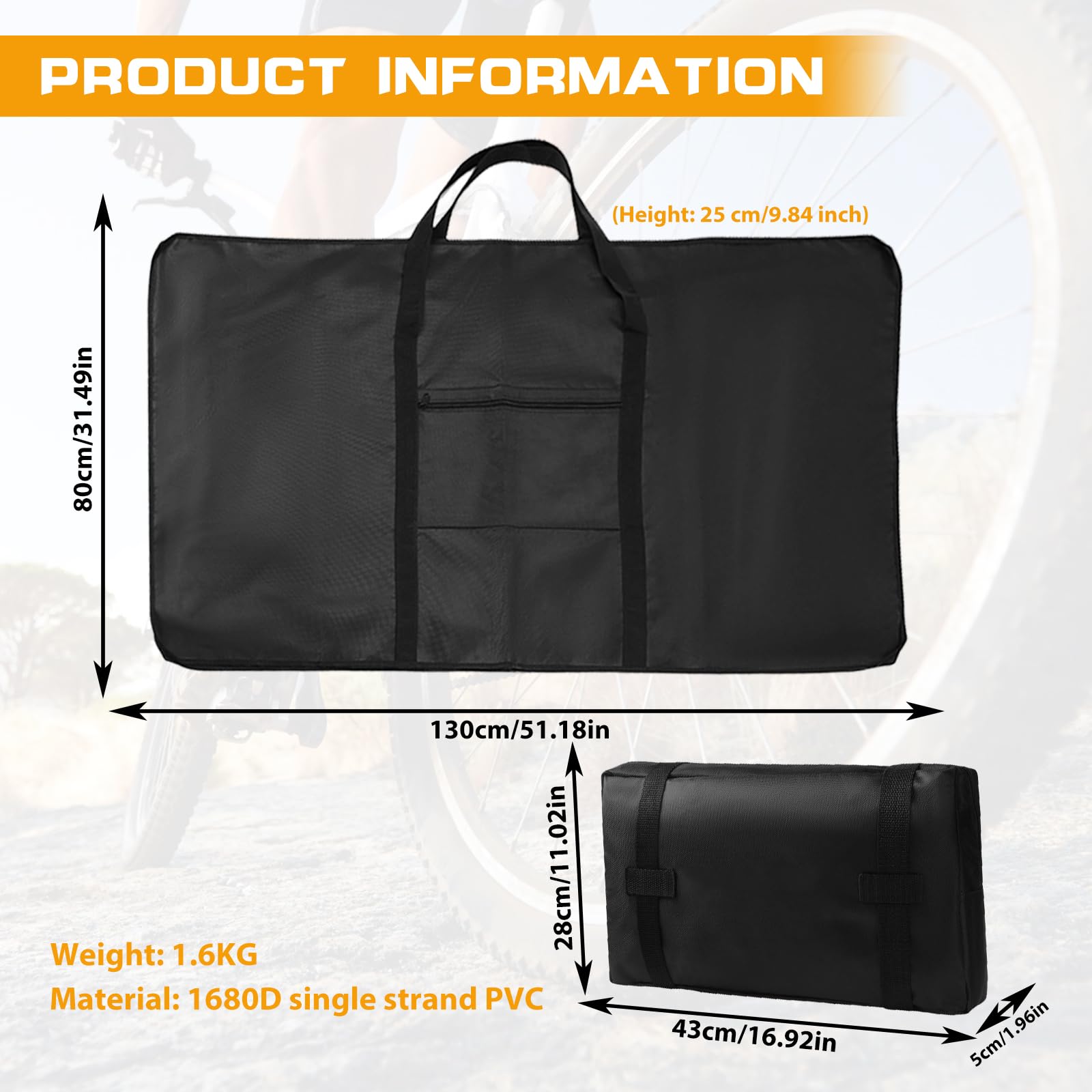 Sacoche De Vélo Pliable, Sac De Transport Étanche Pour Vélo De Montagne, 26 À 29 Pouces