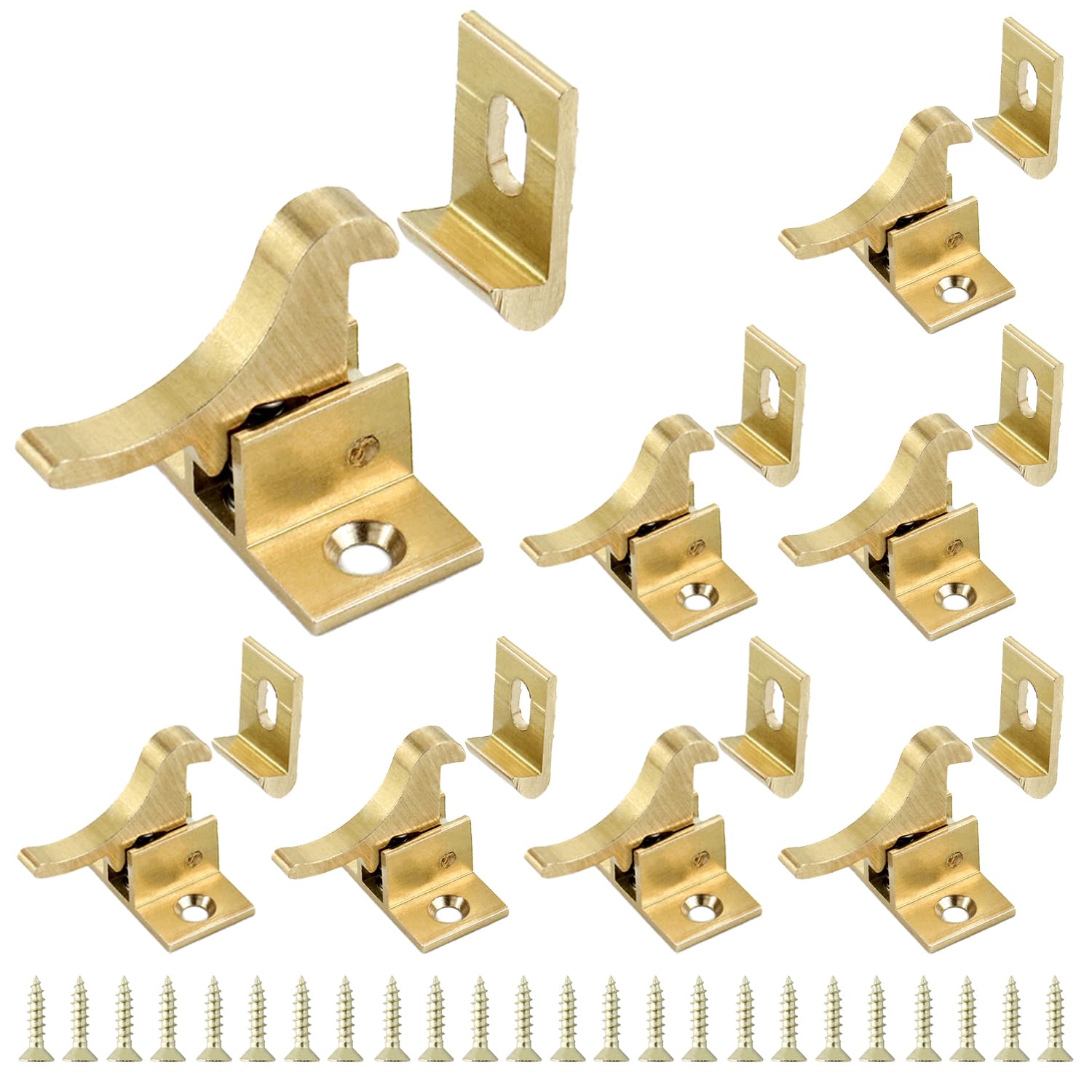 Loquets coudés en laiton massif QWORK quincaillerie durable pour armoires