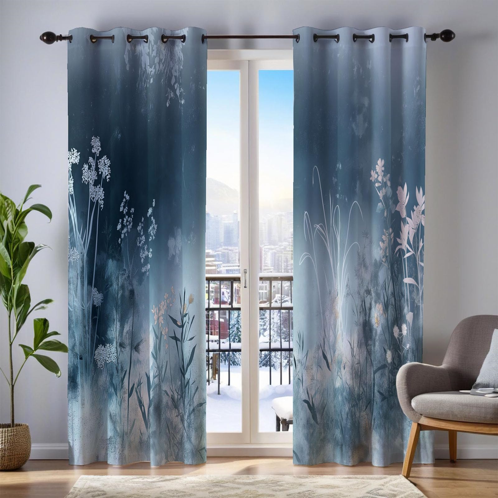 Rideau fleur sauvage 140x200 pour habiller les fenêtres du salon avec élégance