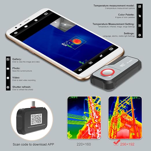 Cámara térmica USB-C Android HT-203U 512x384 resolución miniatura 6