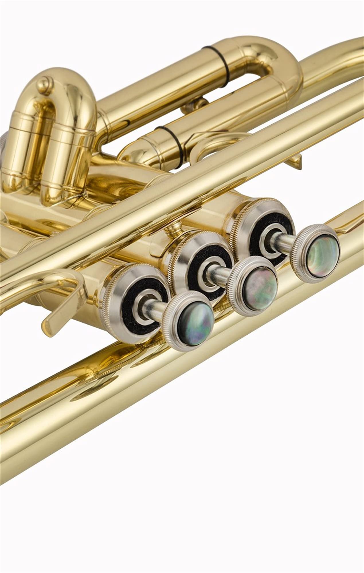 Trompeta de Estudiante Trompeta Profesional Instrumento Musical Principiante Nivel De Juego Niños Adulto B Lacado Plano Oro Trompeta de Estudiante