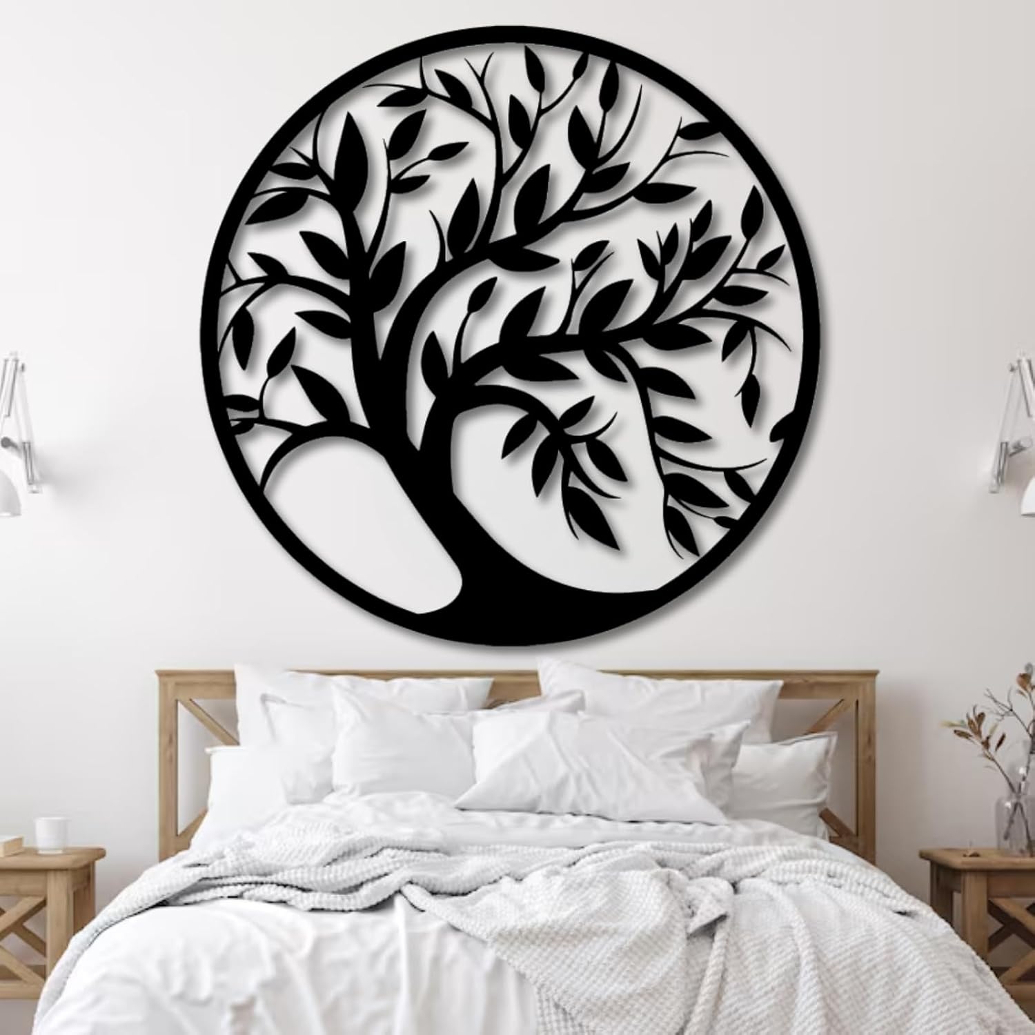 Tree of Life Wall Art,Metal Tree Wall Decorations for Living,Dining Roo,Tree of Life Metal Wall Art(24"×24", Style 4) image 2