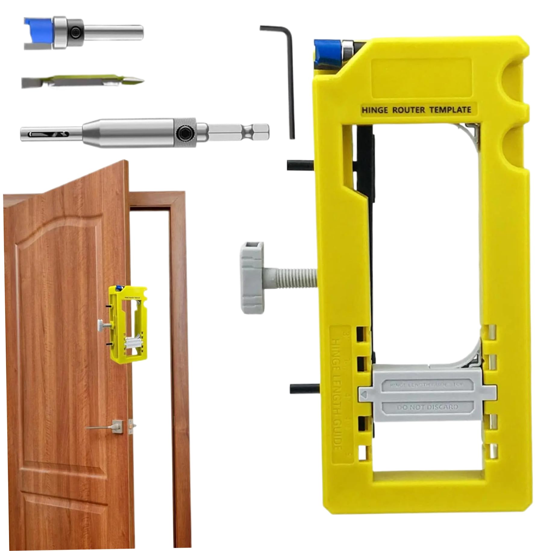 Kit d'installation serrure adapté à une longueur 3 5 pouces et gabarit charnière porte