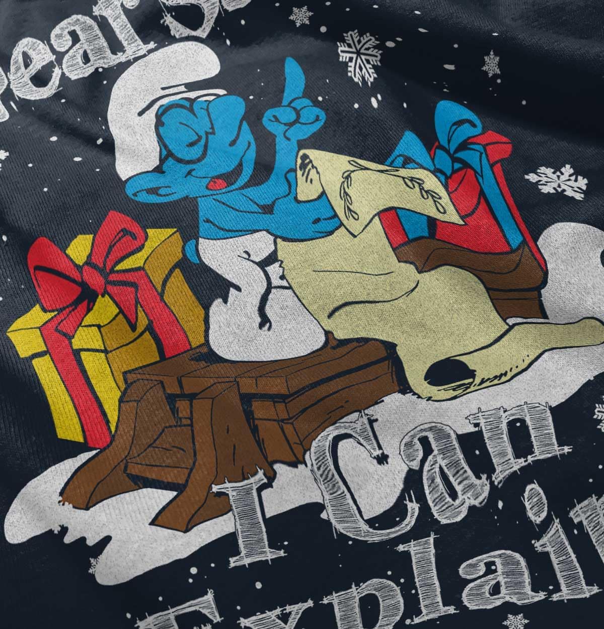 Brisco Brands Brainy Smurf Dear Santa Christmas Toddler Boy Girl T Shirt