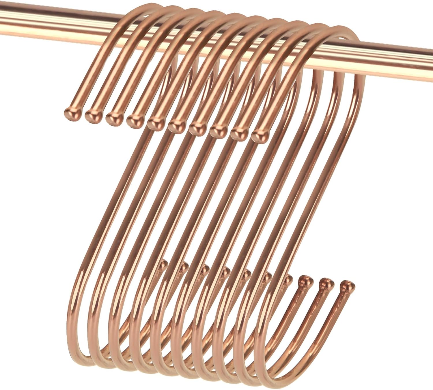 10個パック ステンレススチール 5.1インチ S フック 高耐久 S字フック 衣類、タオル、バッグ、鍋、フライパン、植物、調理器具