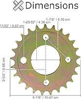 Vista 7 de AlveyTech #420 Cadena 25 dientes piñón trasero para Coleman KT196 y CK196196cc 6.5 Hp Go-Karts