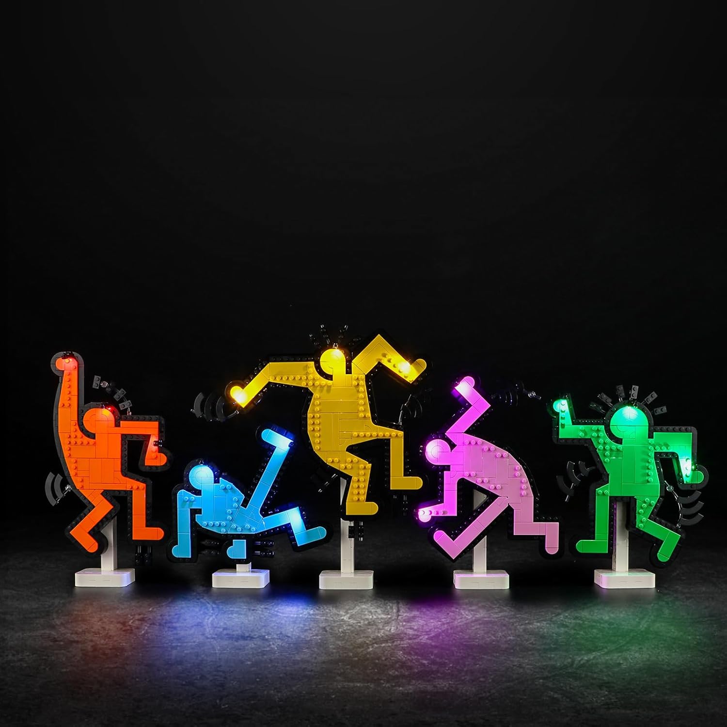Vaodest Led Light for Lego 31216 Keith Haring Dancing Figures Blocks Model,Design and Configuration Compatible with Model 31216(Led Light Only, Not Building Block Kit)