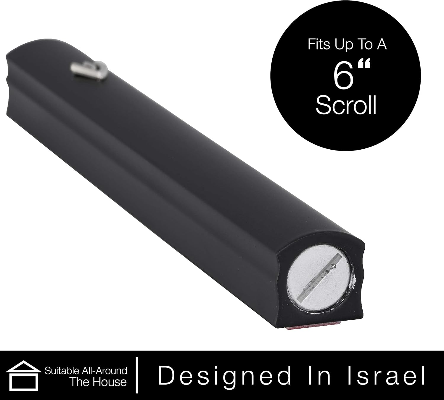 A&S Mezuzot Alumium Mezuzah Case in Silver Shin Design Weatherproof Door Mezuza Judaica Art for Home Blessing (Black, 7 Inches) - Image 5