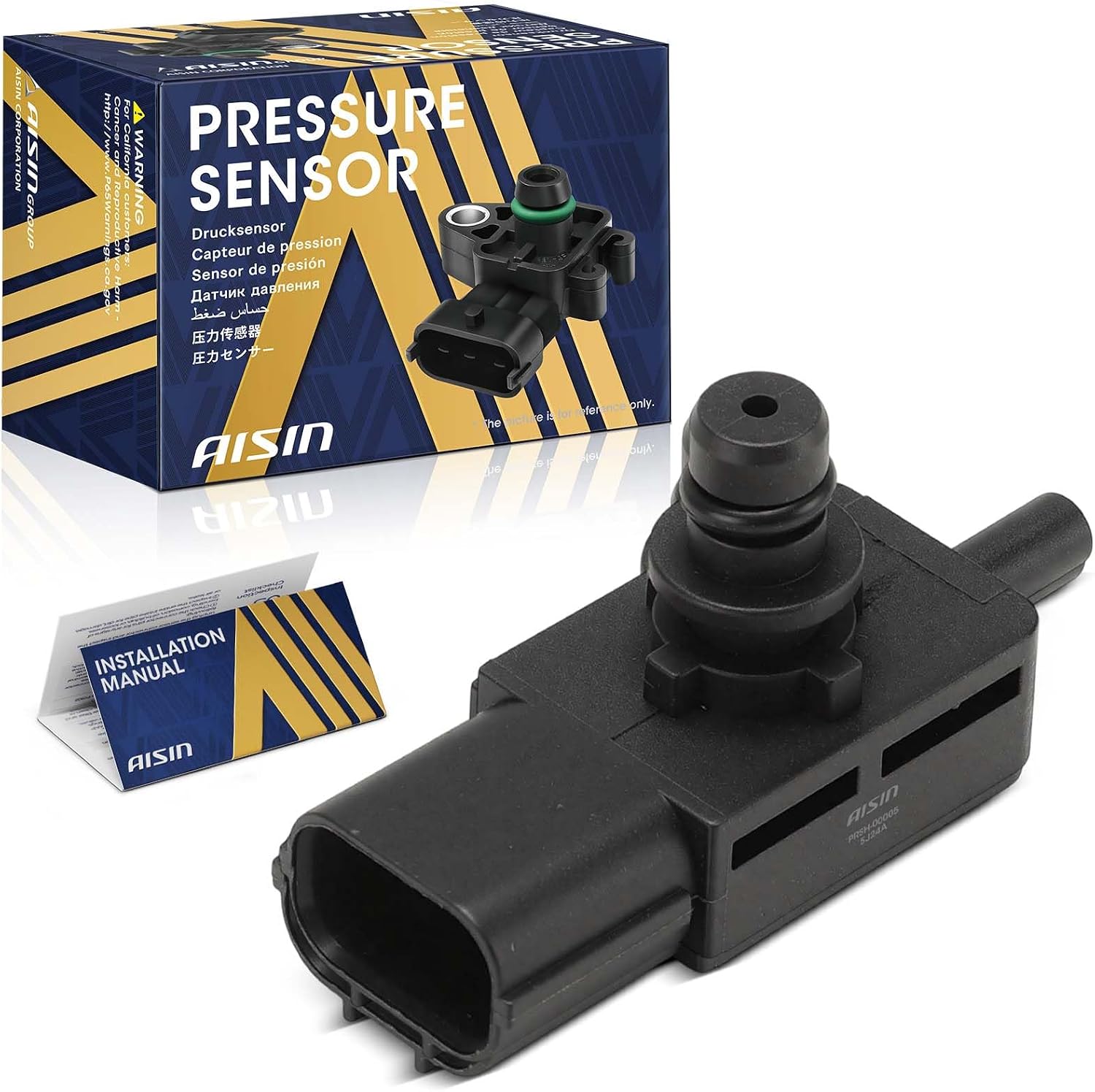 AISIN AFTERMARKET PRSH-00005 Fuel Tank Pressure Sensor - Compatible with Honda CR-V, Civic, Accord, Pilot, Odyssey, Fit, Ridgeline, Crosstour, Insight, CR-Z, Acura MDX, RDX, TSX, ILX, TL, ZDX, RL