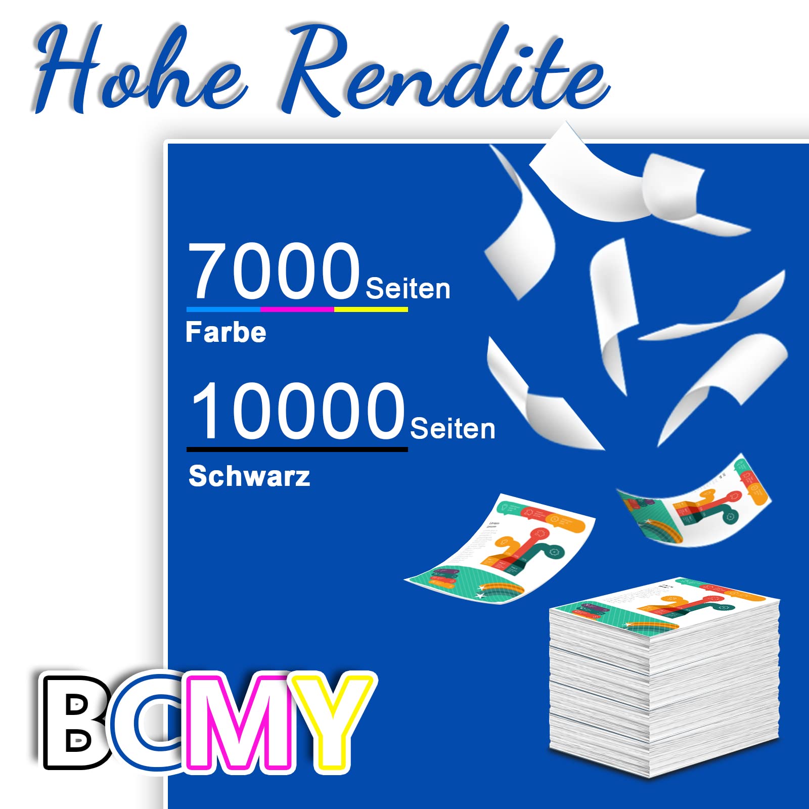Jagute 973X Lot de 4 cartouches d'encre compatibles avec HP 973X 973 XL pour HP PageWide 477dwt 477dw 452dwt 452dw MFP 552dw 577dw P57750dw P55250dw 10000 pages